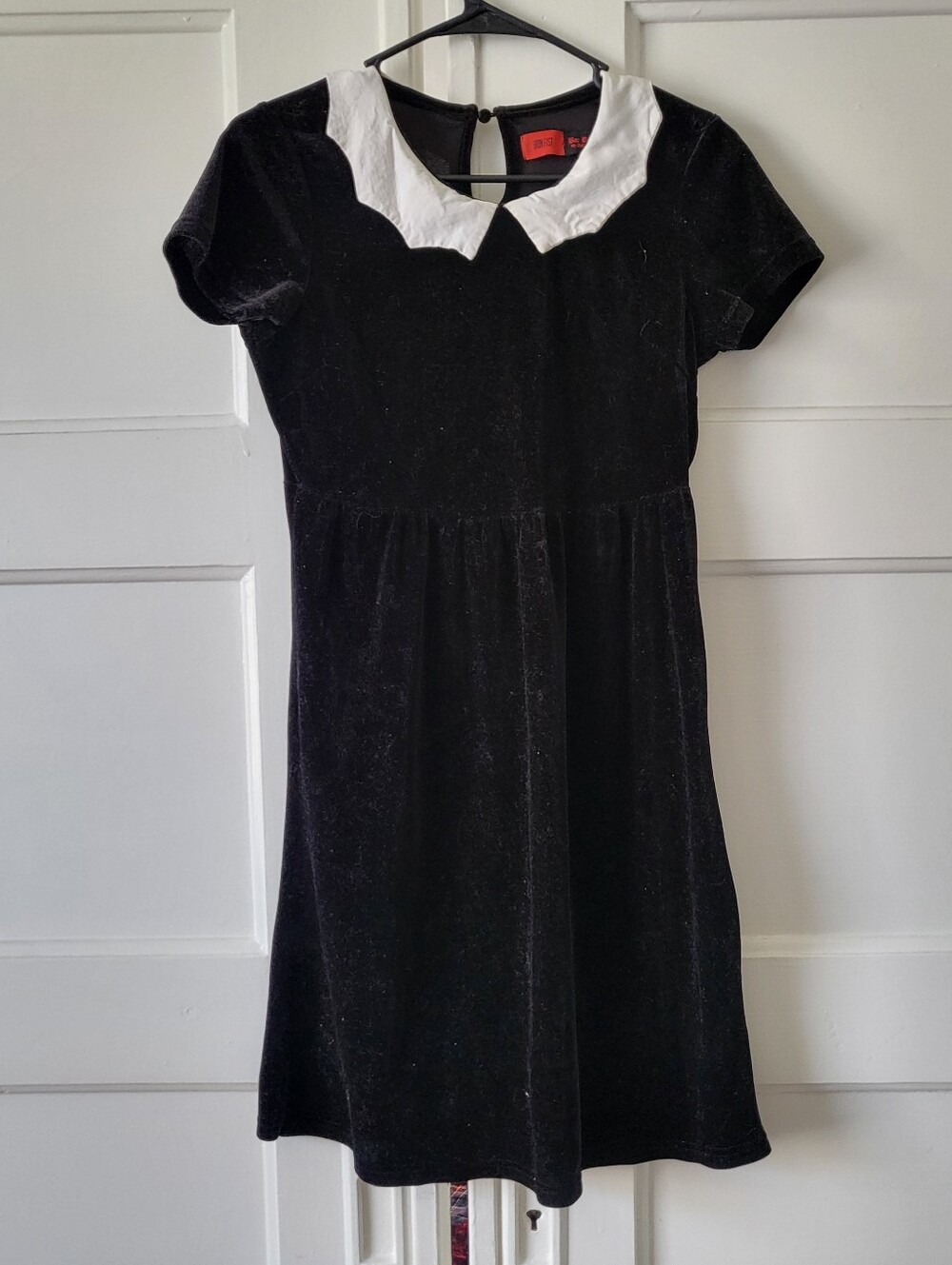 Iron Fist Bat Royalty Ash Costello Batwing Collar Wednesday Addams Dress Size S